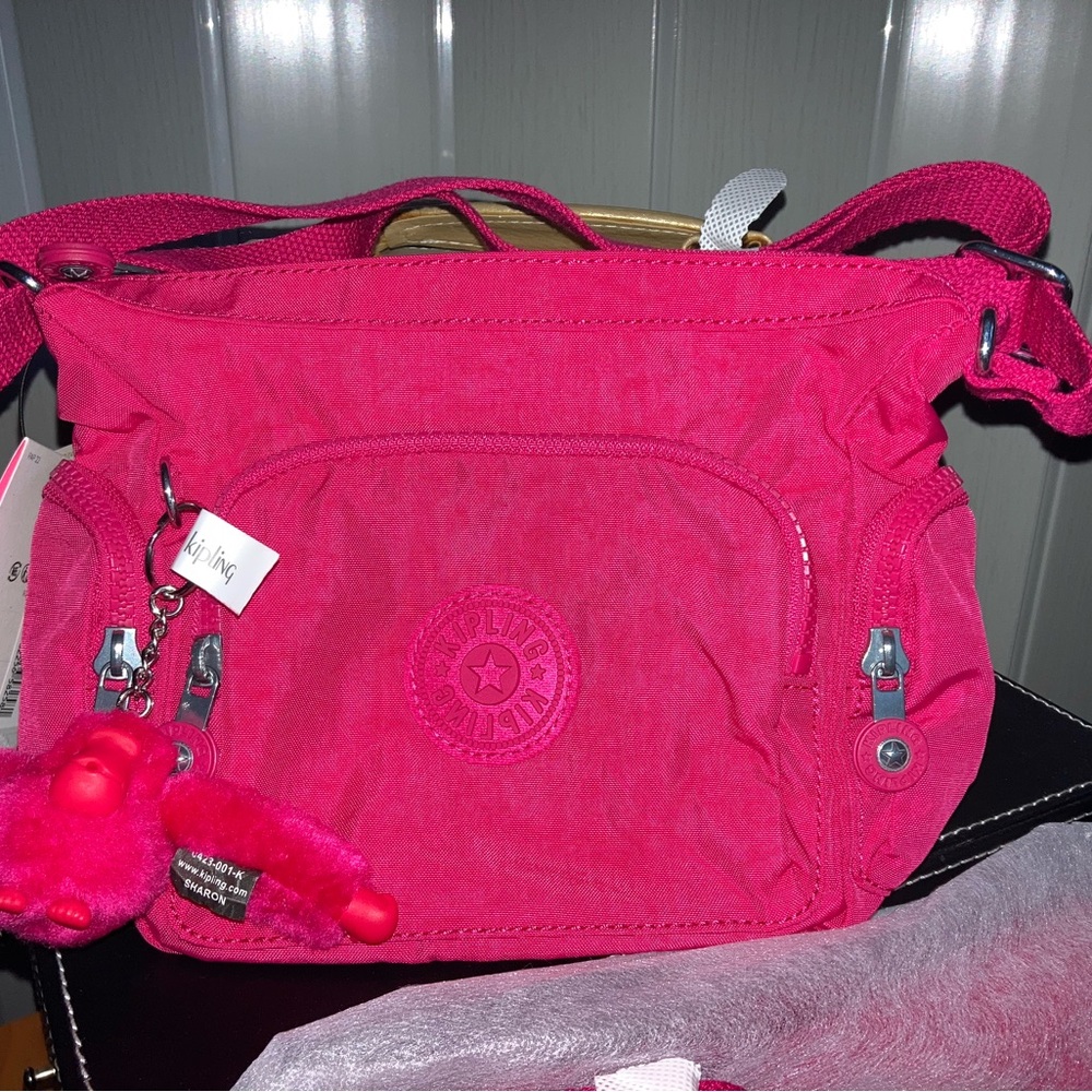 Kipling Mini Gabbie Confetti Pink Crossbody Bag ~ NEW